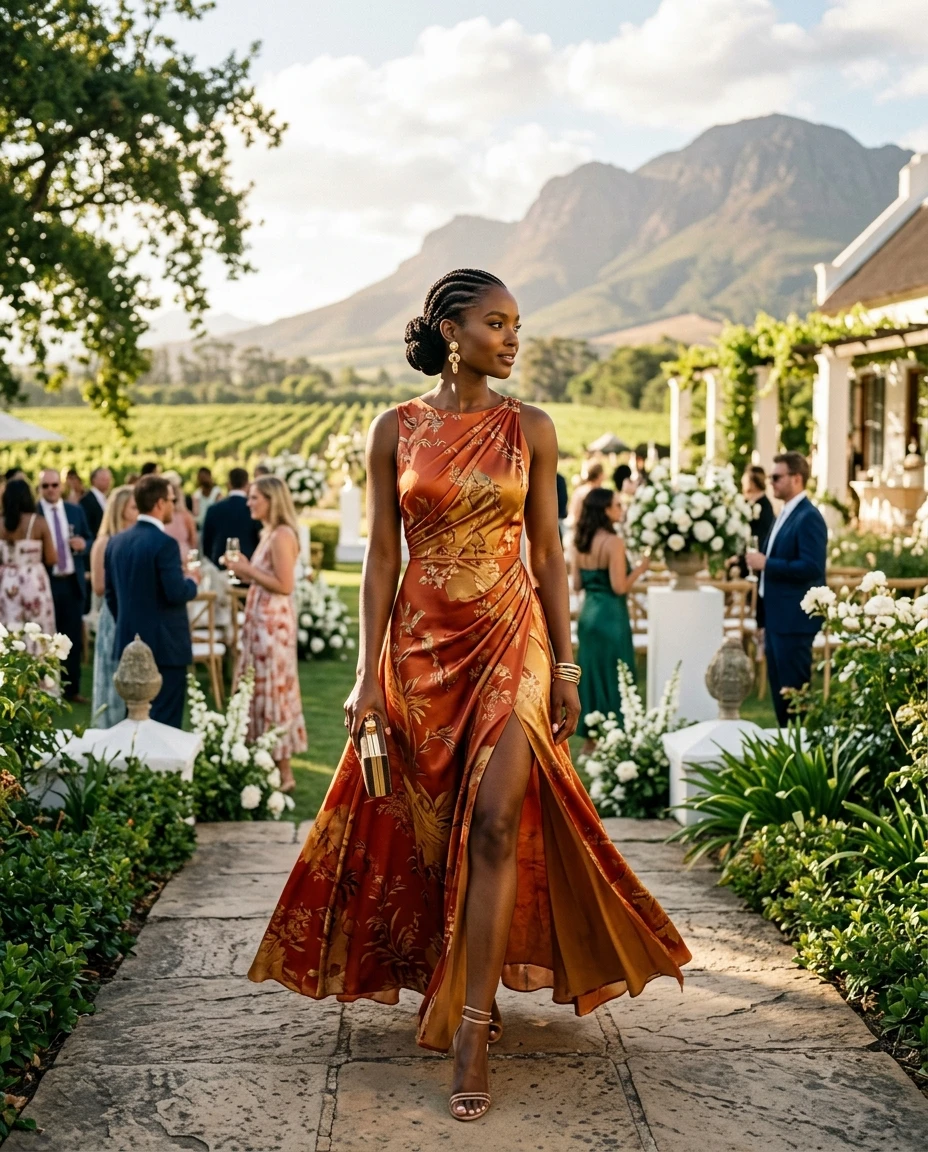 Gemma Deeks Style Guide: Formal attire wedding guest dress in South Africa Summer 2026