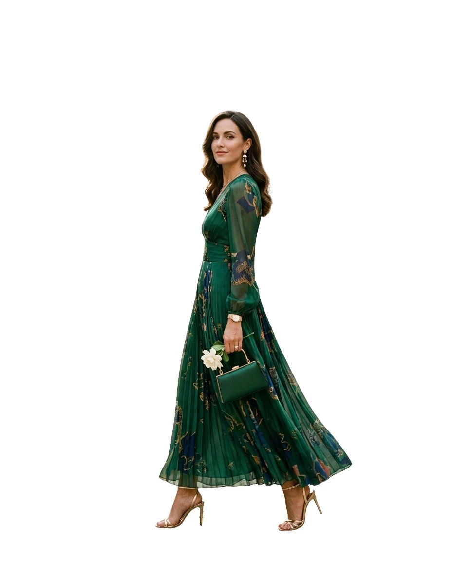 Gemma Deeks Style Guide: Formal attire wedding guest dress in Venice Summer 2026