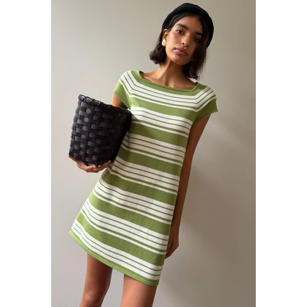 Posse Anna Mini Dress – sustainable Dresses in Green from Australian designer at Coveti.
