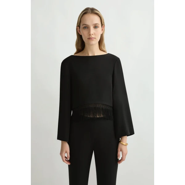 Posse Bianca Blouse – sustainable Tops in Black from Australian designer at Coveti.