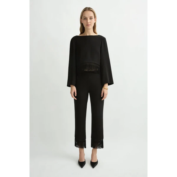 Posse Bianca Blouse – sustainable Tops in Black from Australian designer at Coveti.