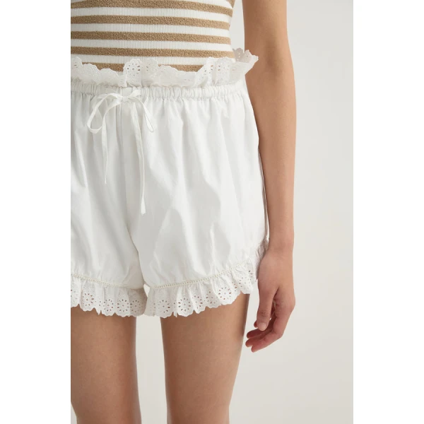Posse Ezra Short – sustainable Shorts in White from Australian designer at Coveti.