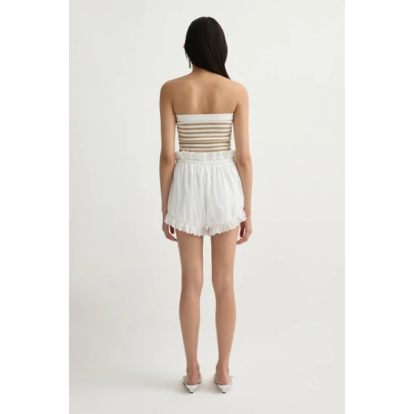 Posse Ezra Short – sustainable Shorts in White from Australian designer at Coveti.