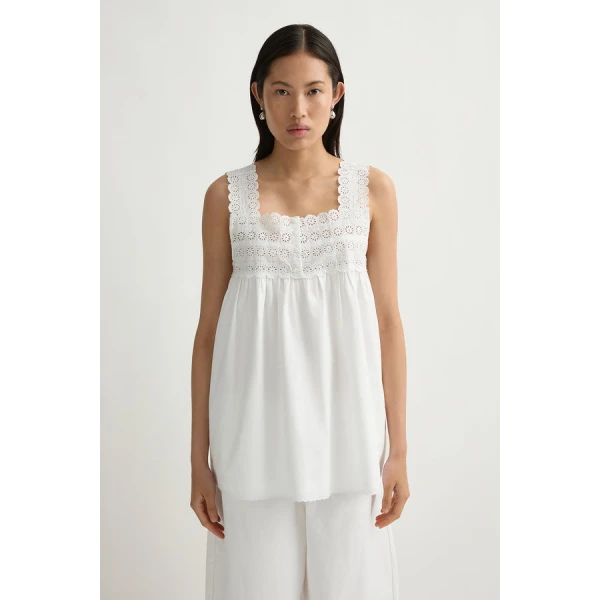 Posse Ezra Tunic – sustainable Dresses in White from Australian designer at Coveti.