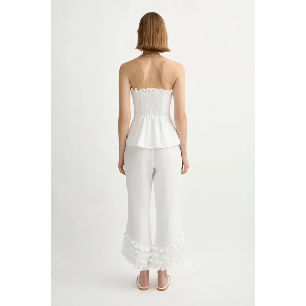 Posse Florence Pant – sustainable Pants in White from Australian designer at Coveti.