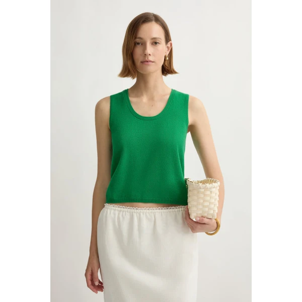 Posse Freddie Tank – sustainable Tops in Green from Australian designer at Coveti.