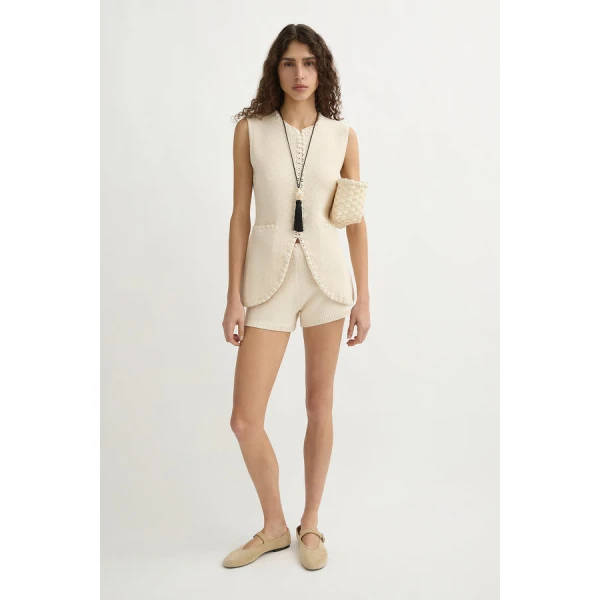 Posse Harlan Short – sustainable Shorts in Beige from Australian designer at Coveti.