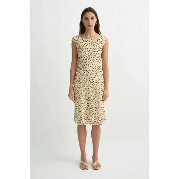 Posse Leo Dress – sustainable Dresses in Beige from Australian designer at Coveti.