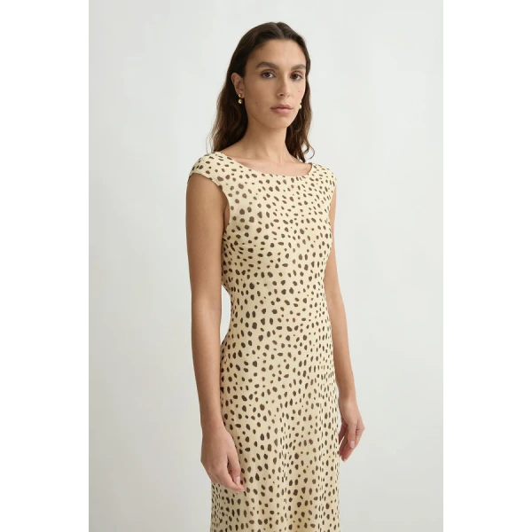 Posse Leo Dress – sustainable Dresses in Beige from Australian designer at Coveti.