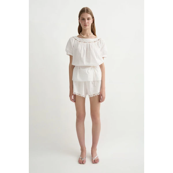 Posse Marilyn Blouse – sustainable Tops in White from Australian designer at Coveti.