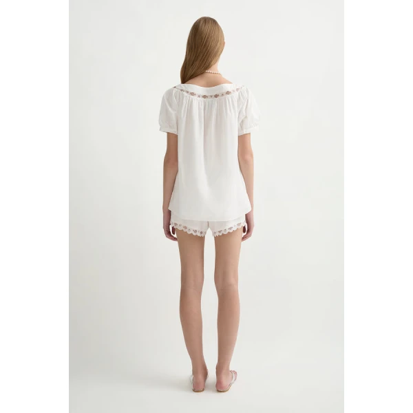 Posse Marilyn Short – sustainable Shorts in White from Australian designer at Coveti.