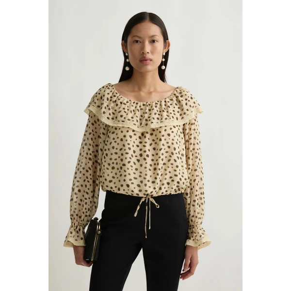 Posse Priscilla Blouse – sustainable Tops in Beige from Australian designer at Coveti.