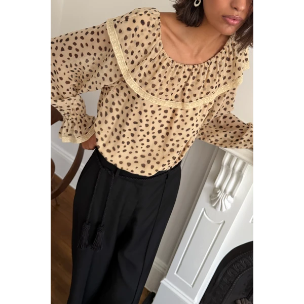 Posse Priscilla Blouse – sustainable Tops in Beige from Australian designer at Coveti.