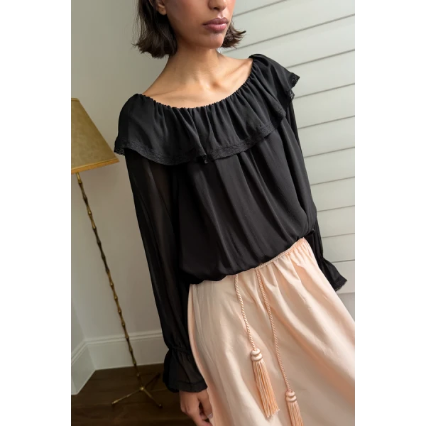 Posse Priscilla Blouse – sustainable Tops in Black from Australian designer at Coveti.