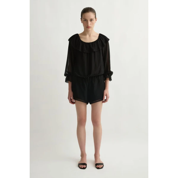 Posse Priscilla Blouse – sustainable Tops in Black from Australian designer at Coveti.
