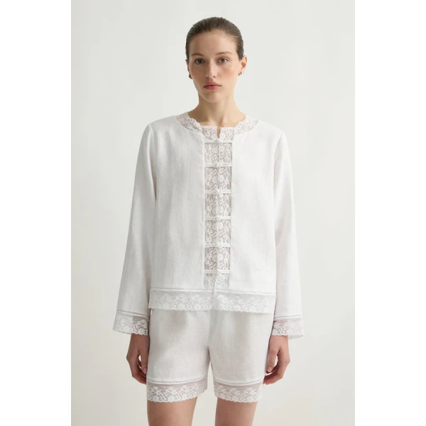 Posse Veronica Blouse – sustainable Tops in White from Australian designer at Coveti.