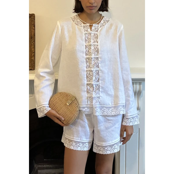 Posse Veronica Blouse – sustainable Tops in White from Australian designer at Coveti.