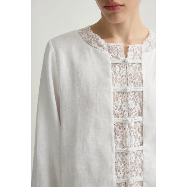 Posse Veronica Blouse – sustainable Tops in White from Australian designer at Coveti.