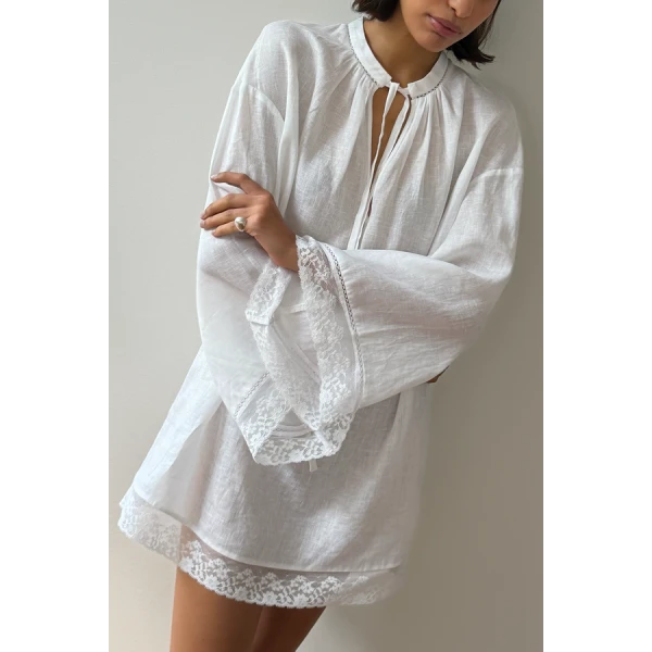 Posse Veronica Kaftan – sustainable Dresses in White from Australian designer at Coveti.