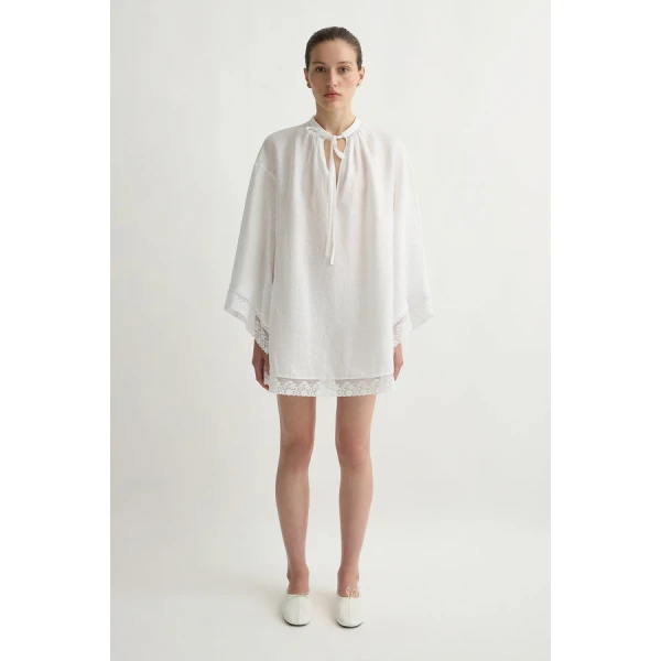 Posse Veronica Kaftan – sustainable Dresses in White from Australian designer at Coveti.