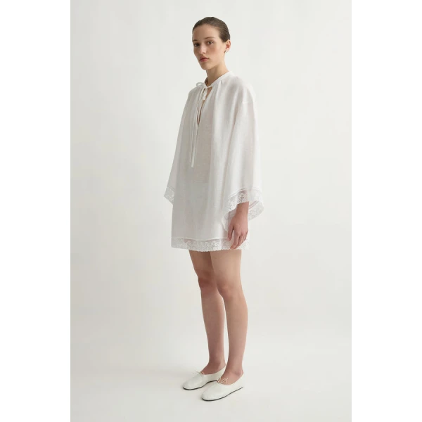 Posse Veronica Kaftan – sustainable Dresses in White from Australian designer at Coveti.