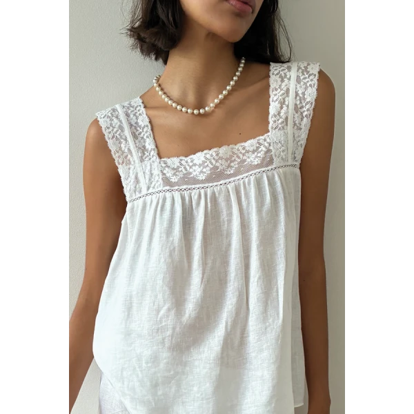 Posse Veronica Top – sustainable Tops in White from Australian designer at Coveti.