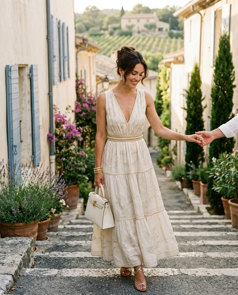 Gemma Deeks Style Guide: Resort chic Anniversary in Provence France Summer 2026