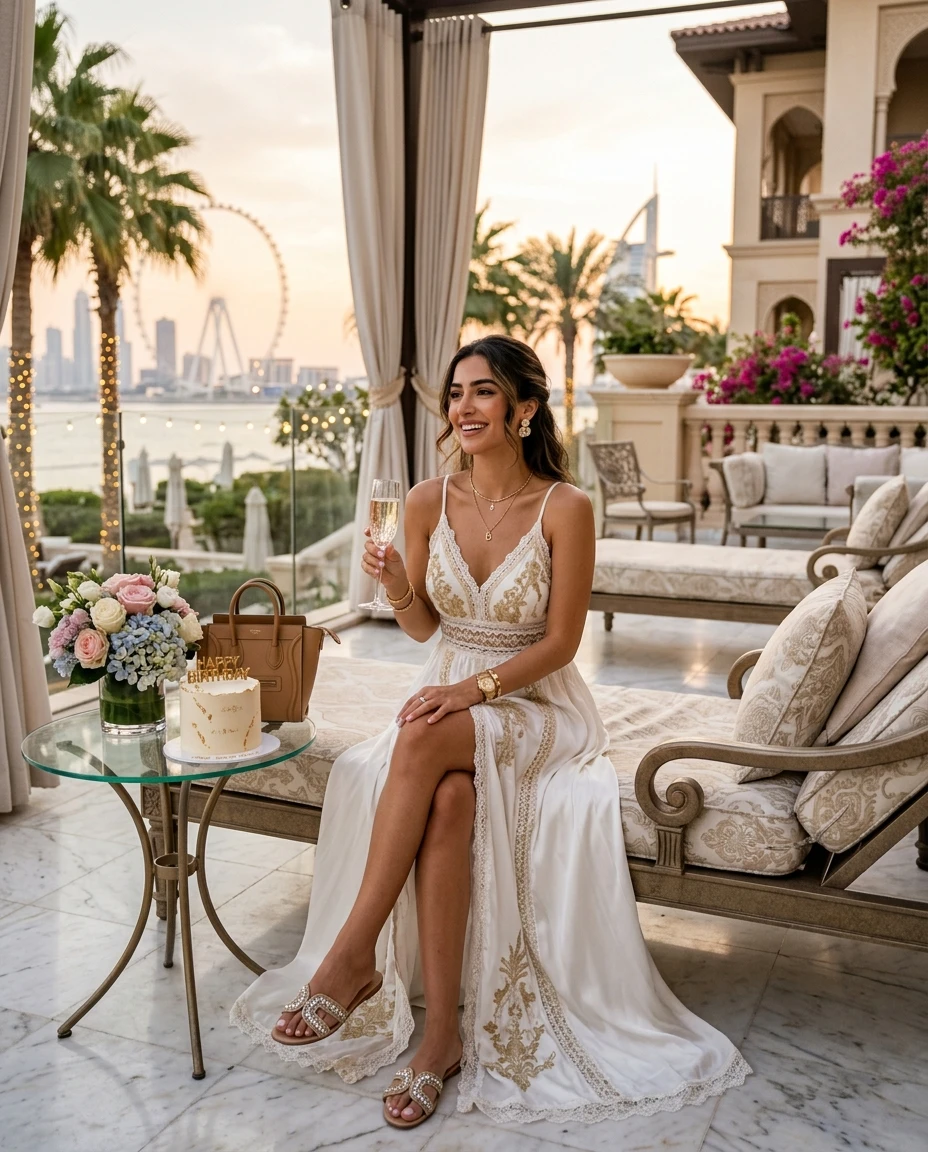 Gemma Deeks Style Guide: Resort chic Birthday in Dubai Summer 2026