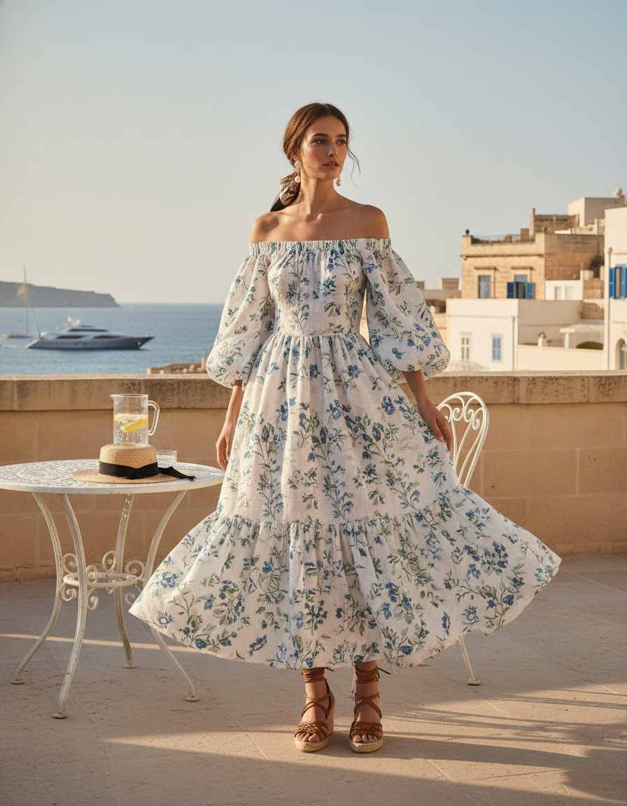 Gemma Deeks Style Guide: Resort chic Designer Summer Dresses in Malta Summer 2026