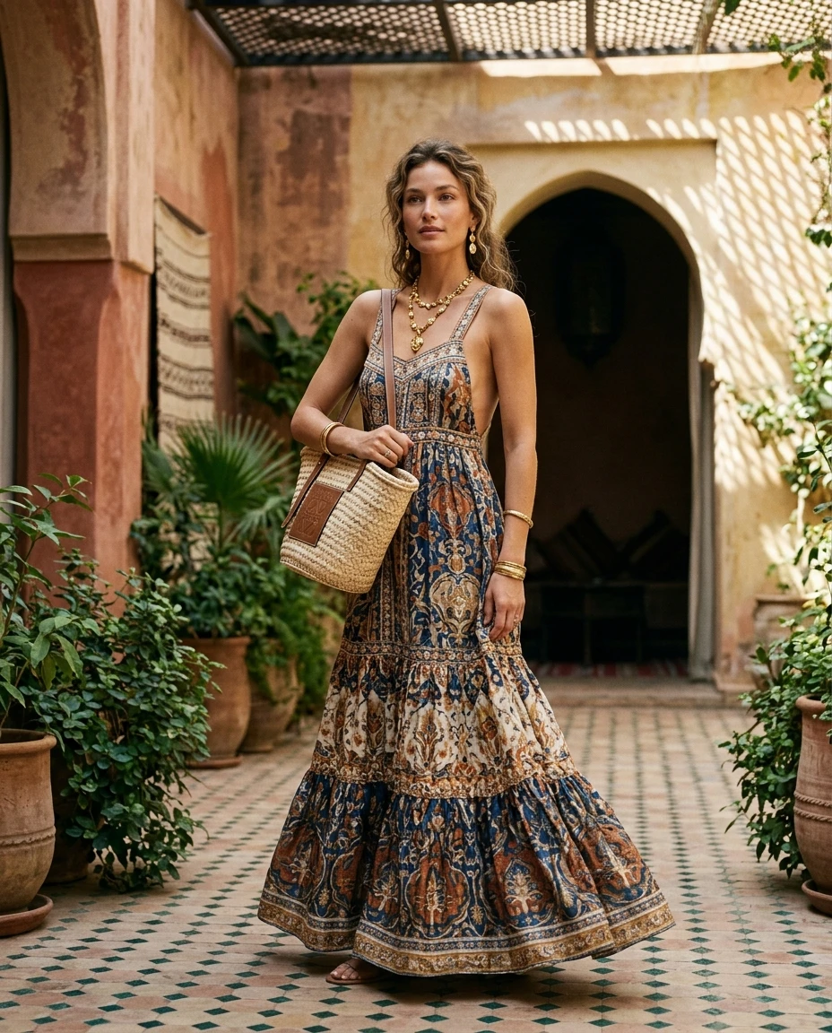 Gemma Deeks Style Guide: Resort chic Designer Summer Dresses in Marrakech Summer 2026