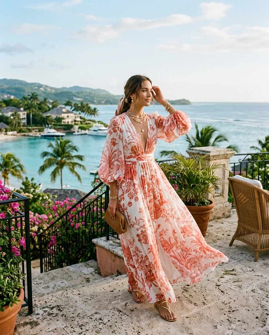 Gemma Deeks Style Guide: Resort chic Designer Summer Dresses in Montego Bay Summer 2026
