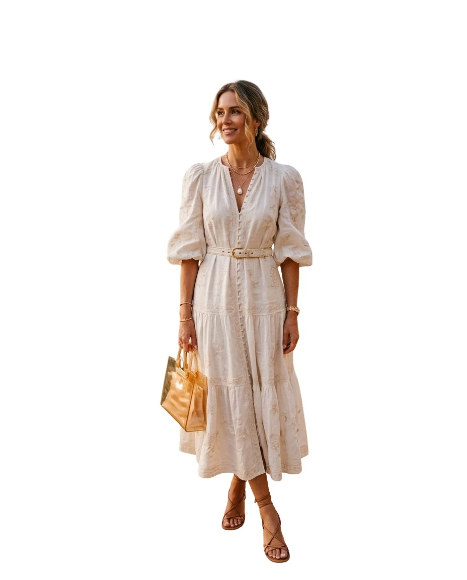 Gemma Deeks Style Guide: Resort chic dinner outfit in Australia Summer 2026