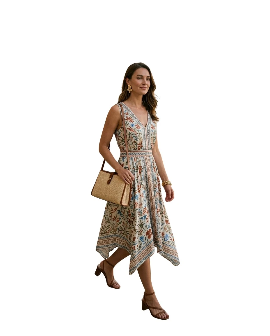 Gemma Deeks Style Guide: Resort chic dinner outfit in Malta Summer 2026
