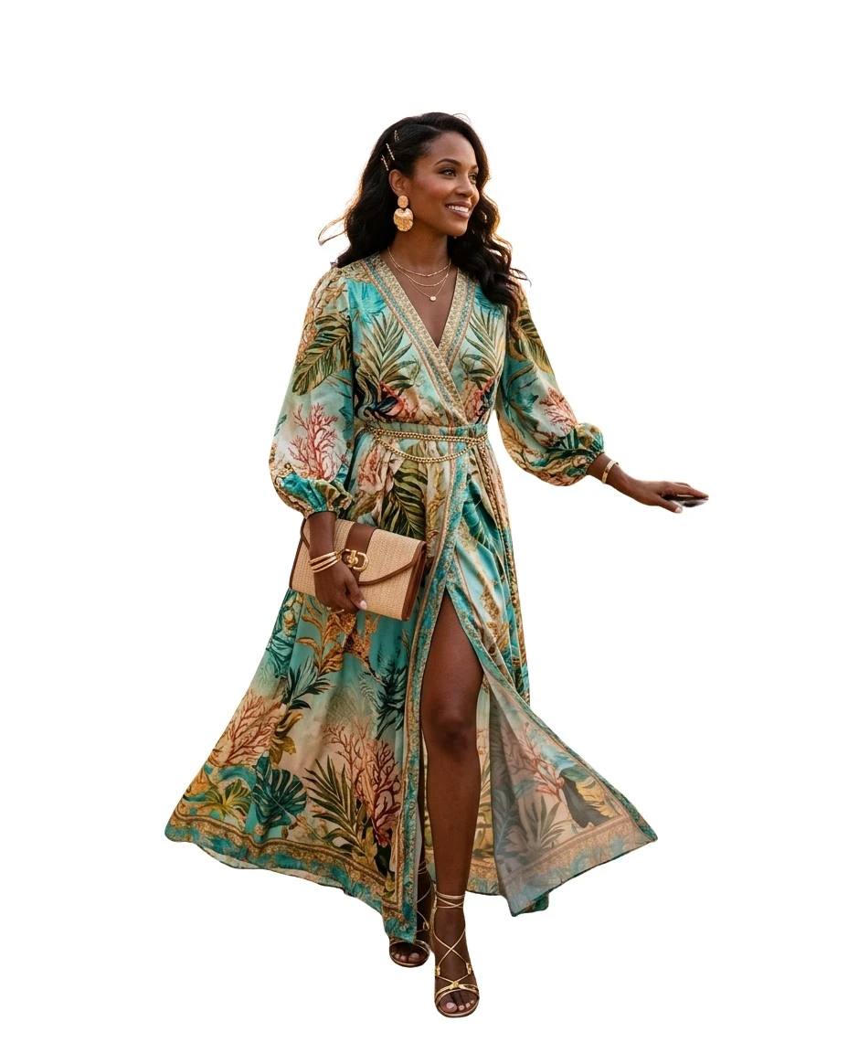 Gemma Deeks Style Guide: Resort chic dinner outfit in Montego Bay Summer 2026
