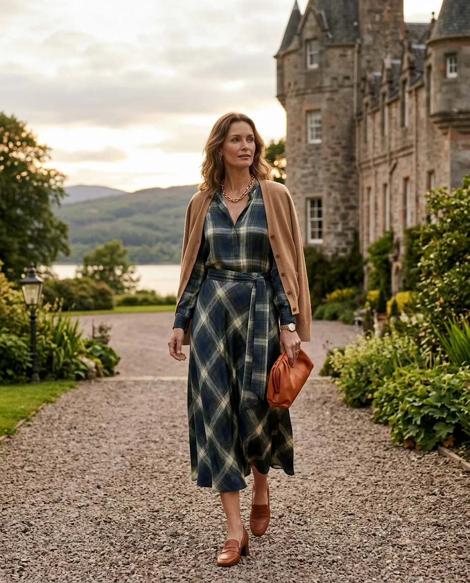 Gemma Deeks Style Guide: Resort chic dinner outfit in Scotland Summer 2026