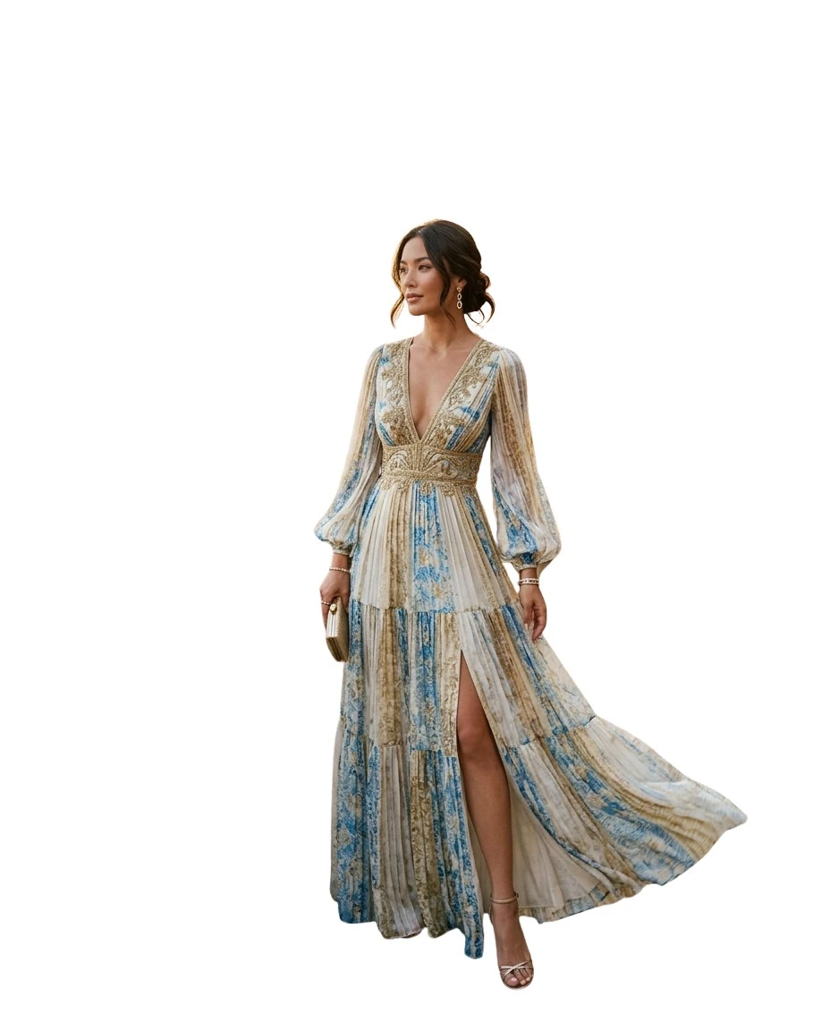 Gemma Deeks Style Guide: Resort chic gala gown in Catalonia Summer 2026
