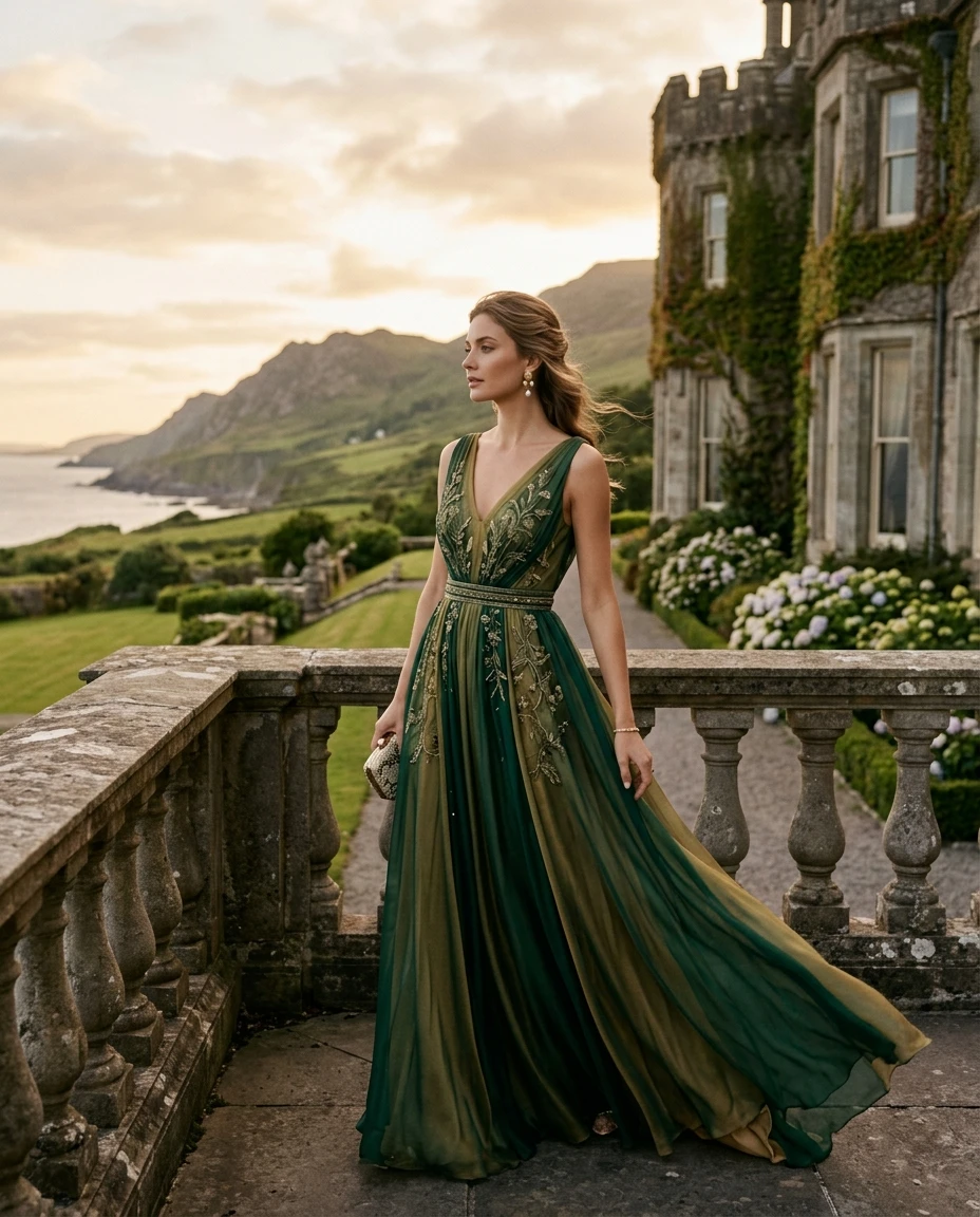 Gemma Deeks Style Guide: Resort chic gala gown in Ireland Summer 2026