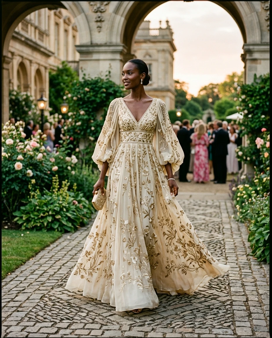 Gemma Deeks Style Guide: Resort chic gala gown in London Summer 2026