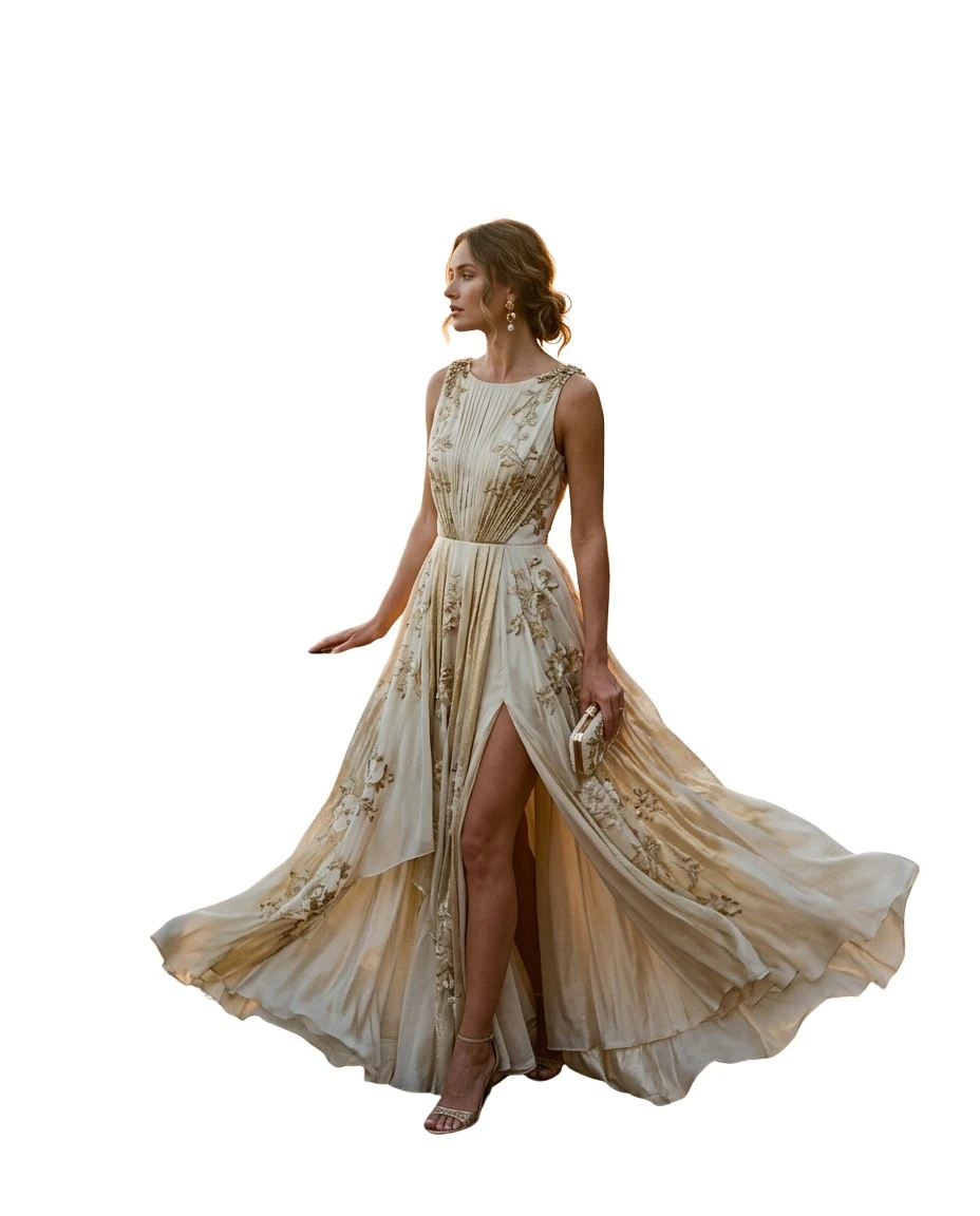 Gemma Deeks Style Guide: Resort chic gala gown in Tuscany Summer 2026