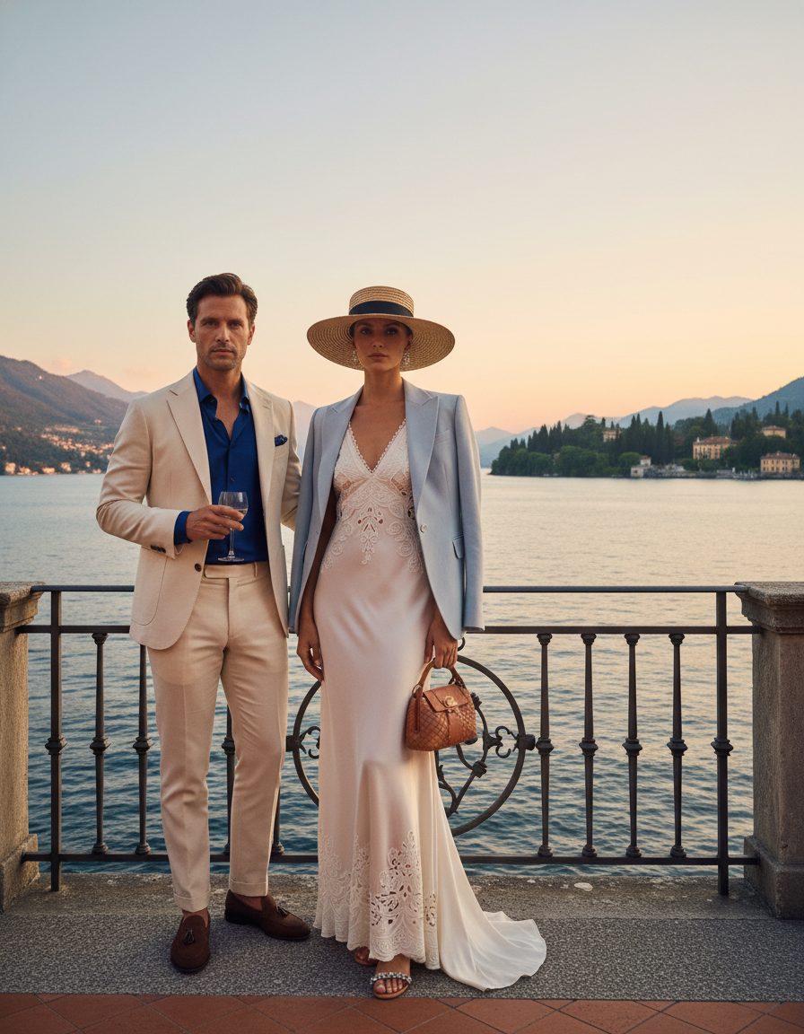 Gemma Deeks Style Guide: Resort chic Holiday parties in Lake Como Summer 2026