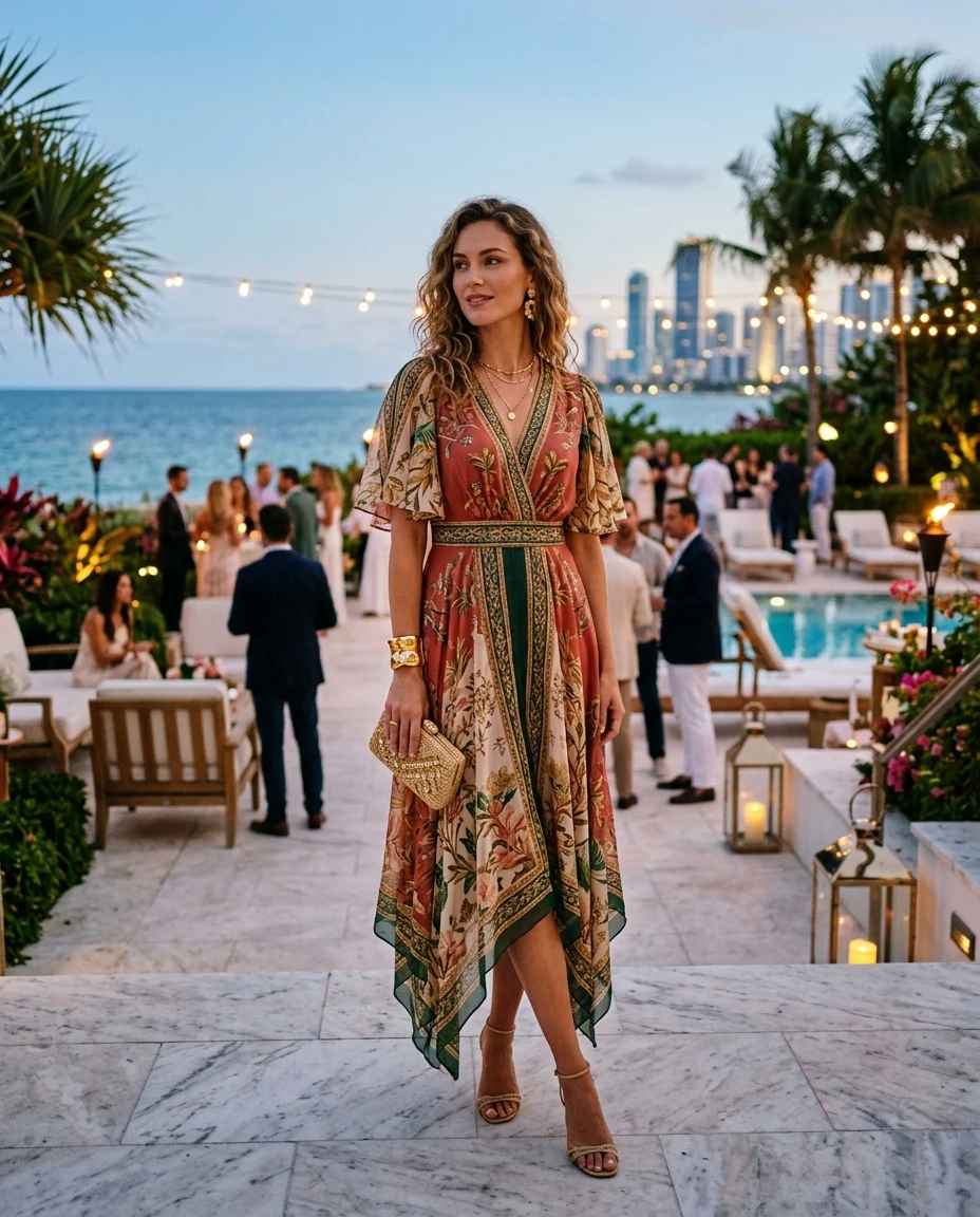 Gemma Deeks Style Guide: Resort chic Holiday parties in Miami Summer 2026