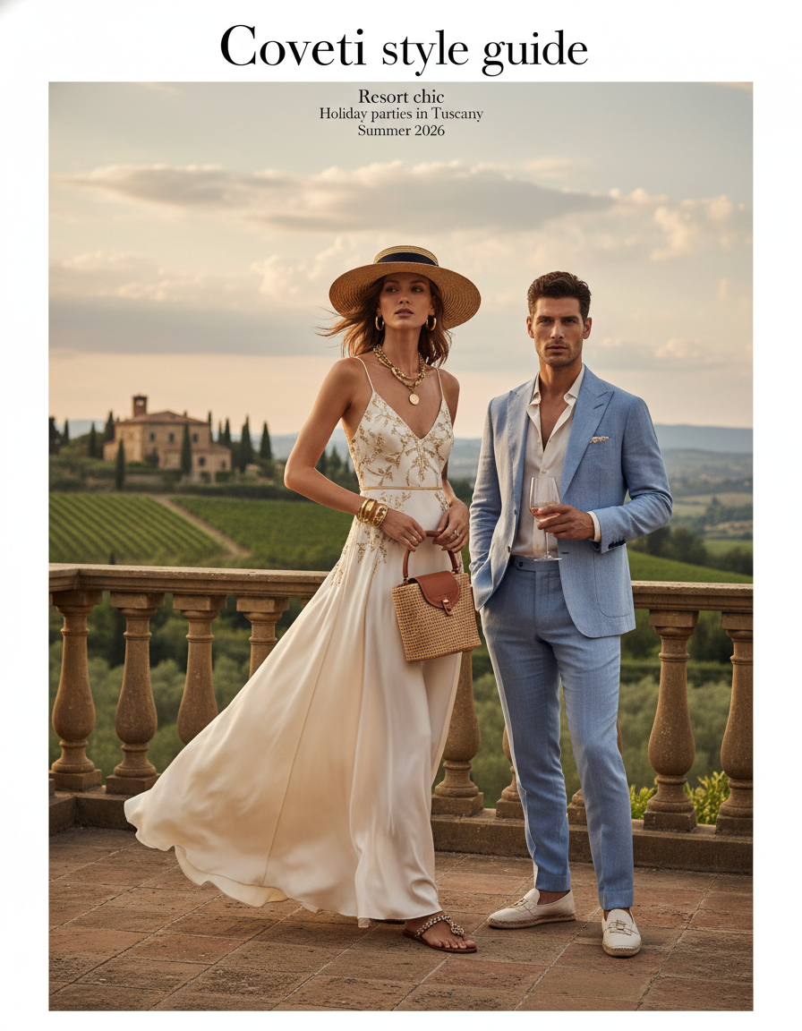 Gemma Deeks Style Guide: Resort chic Holiday parties in Tuscany Summer 2026