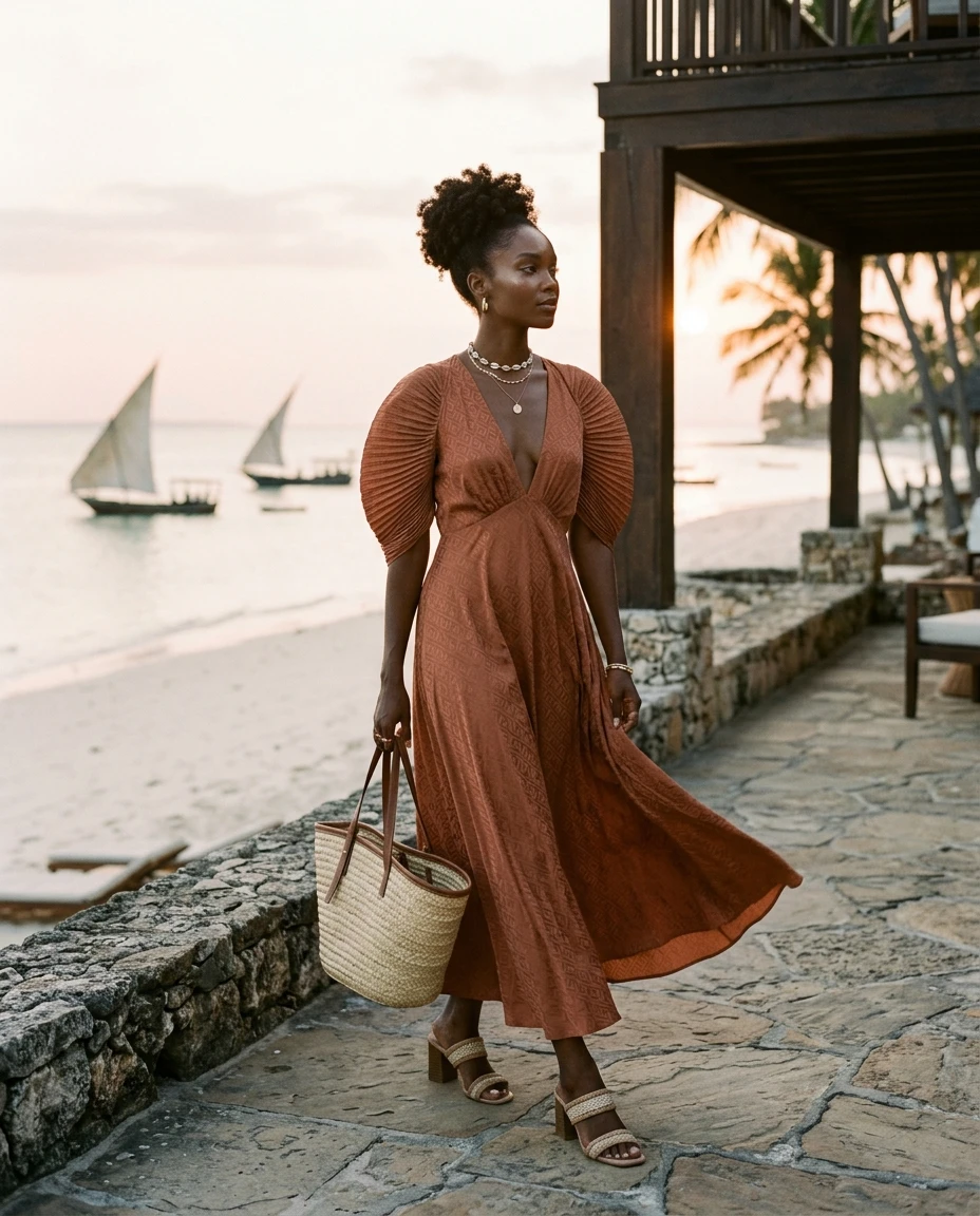 Gemma Deeks Style Guide: Resort chic Holiday parties in Zanzibar Summer 2026