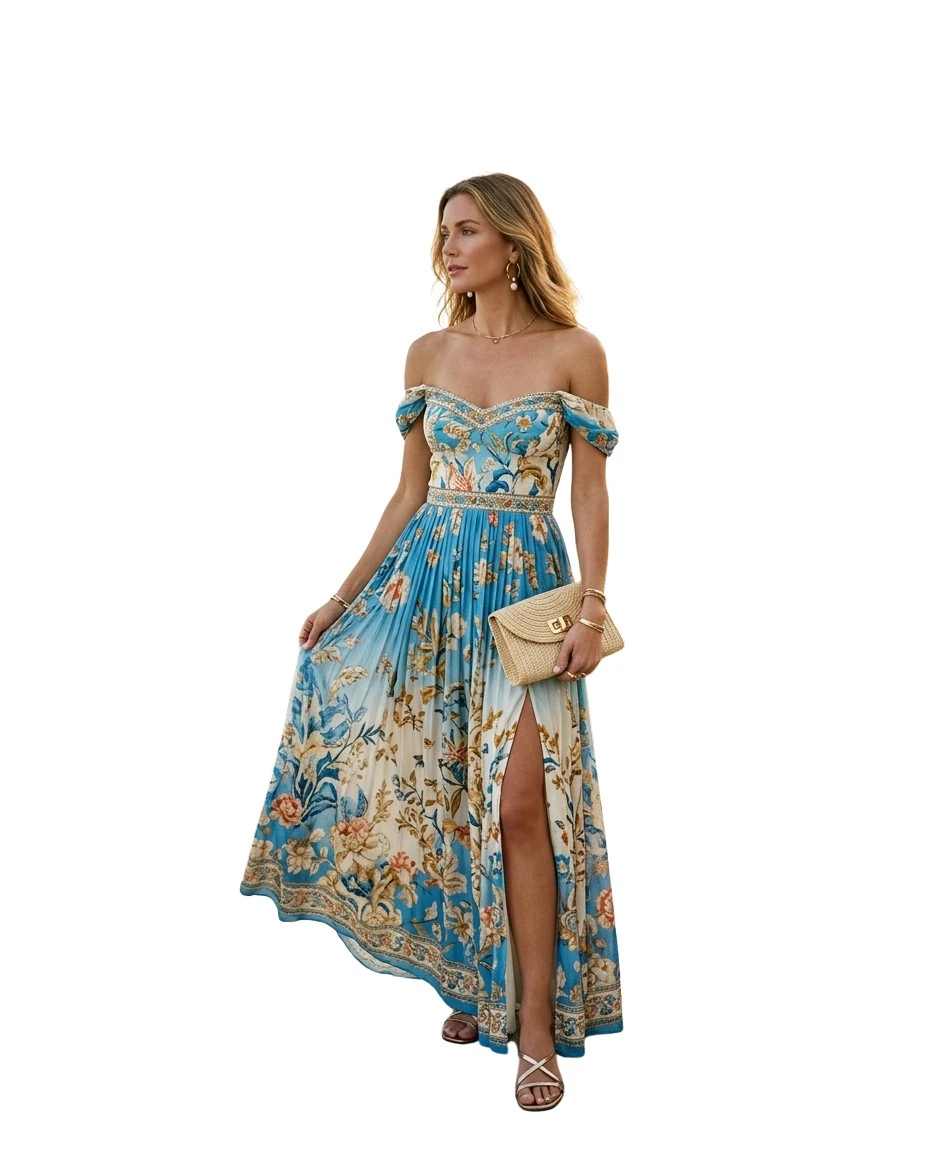 Gemma Deeks Style Guide: Resort chic wedding guest dress in Bahamas Summer 2026