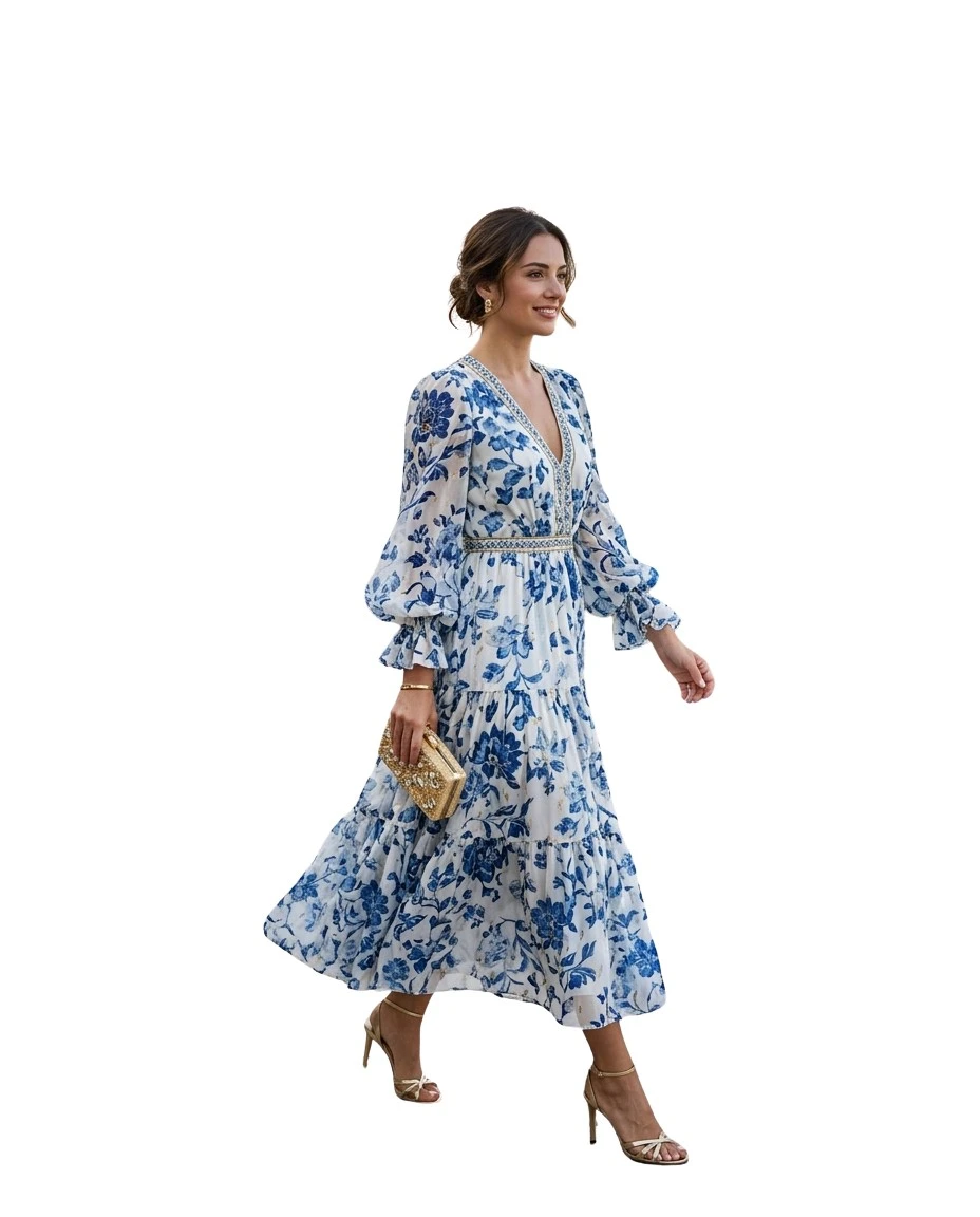 Gemma Deeks Style Guide: Resort chic wedding guest dress in Istanbul Summer 2026