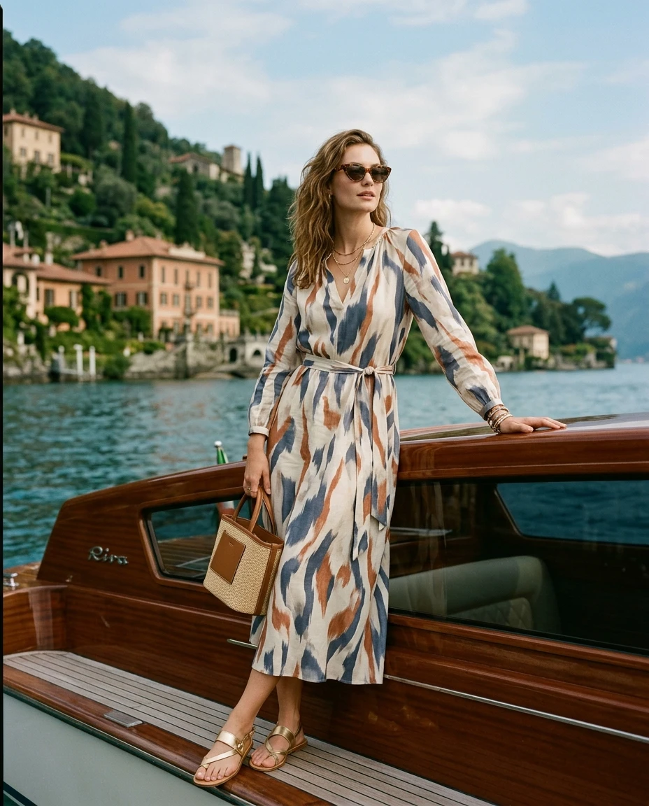 Gemma Deeks Style Guide: Resort Wear Anniversary in Lake Como Summer 2026