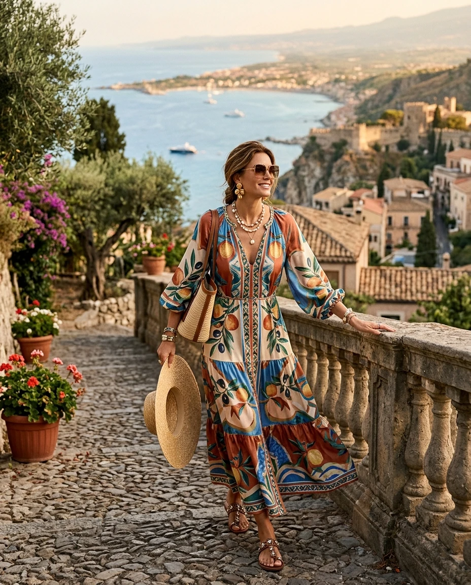Gemma Deeks Style Guide: Resort Wear Anniversary in Sicily Summer 2026