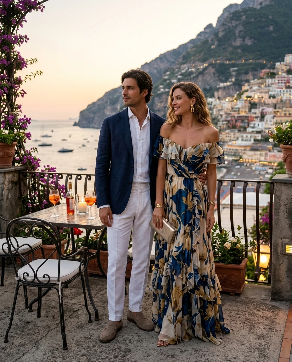 Gemma Deeks Style Guide: Resort Wear Date night in Amalfi Coast Summer 2026