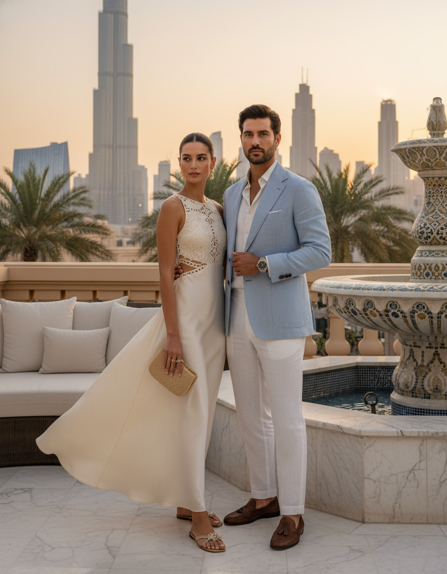 Gemma Deeks Style Guide: Resort Wear Date night in Dubai Summer 2026