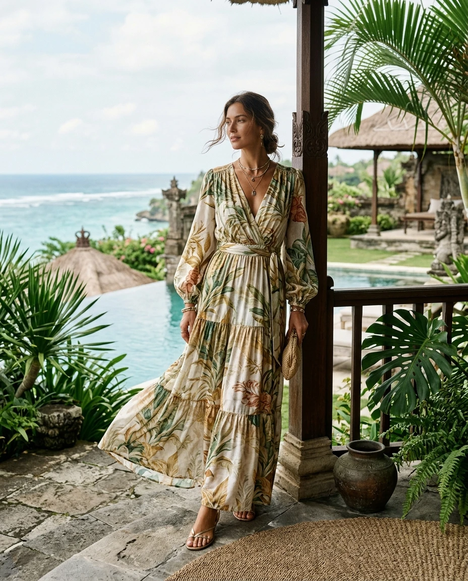 Gemma Deeks Style Guide: Resort Wear Designer Summer Dresses in Bali Summer 2026